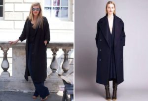 Combinations with an oversized black coat