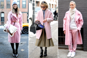 Combinations with an oversized pink coat