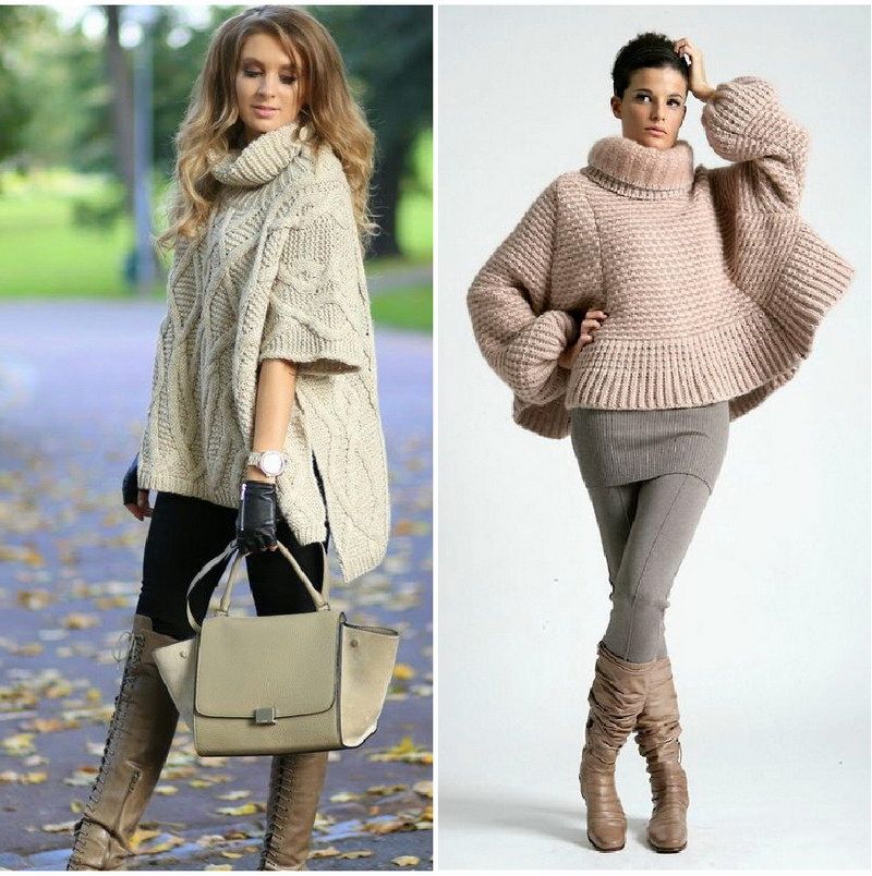 Knitted ponchos