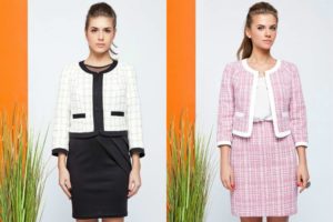 Women's tweed jacket in the style of Coco Chanel