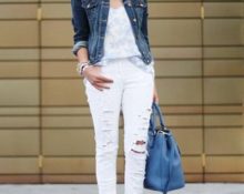 combinazione di stile giacca di jeans