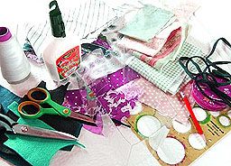 Materials and tools for sewing snood