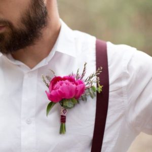 Boutonnière op een overhemd 