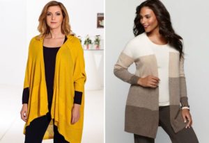 Cardigan per donne con una figura non standard