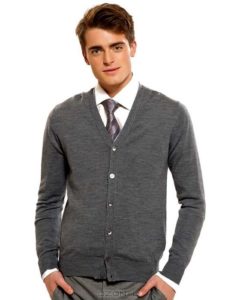 Cardigan cinza masculino