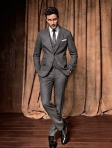 Classic men's three-piece suit