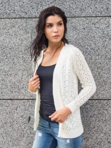 Cardigan court en maille