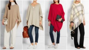 Poncho mit Hose und Jeans