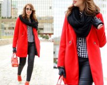 how to wear a red coat