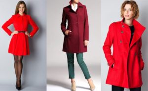 manteau court rouge