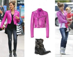 stylish looks with a pink jacket