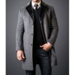 manteau gris pour homme