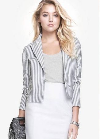 Gray striped jacket