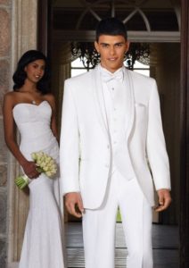 Three-piece wedding suit