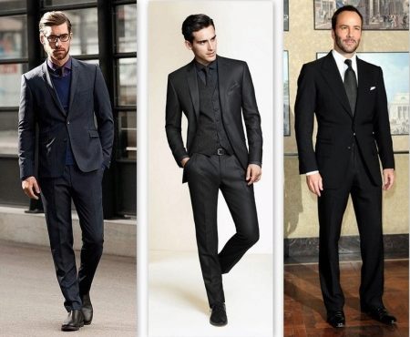 pantalon clasico negro para hombre