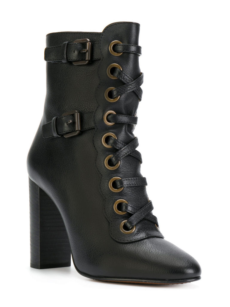 Lace-up na ankle boots