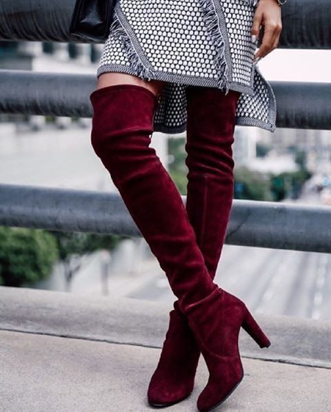 Burgundy na bota