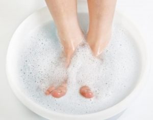 Baths for blisters on heels