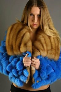 Blue fur coat from Rex