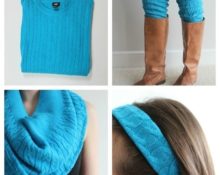 Blue crafts from an old sweater