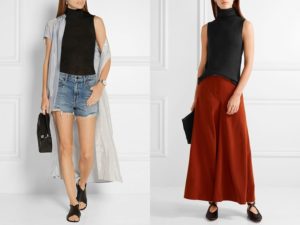 sleeveless turtleneck in different looks