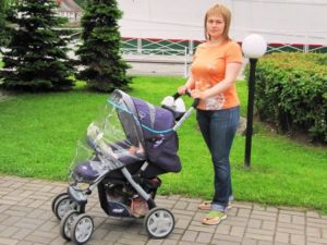 girl with a stroller