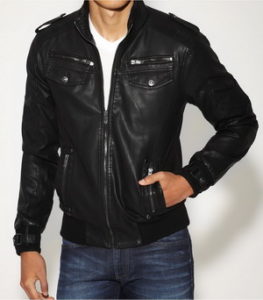 Veste en cuir pour hommes