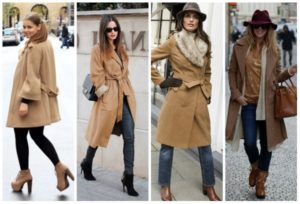 Scarpe diverse da abbinare al cappotto di una donna