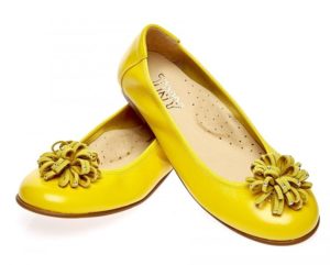 Yellow ballet shoes