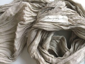 Crumpled linen scarf