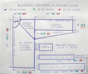 Model de hanorac în stil rusesc