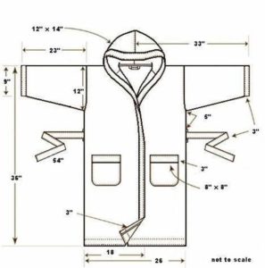 Çocuk bornoz modeli - düz siluet