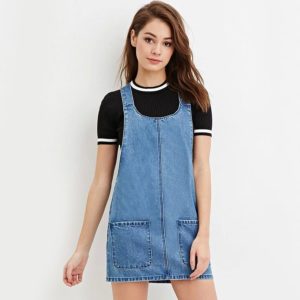 Denim sundress for jenter