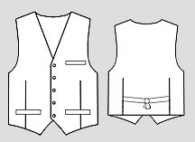 Disegno di un gilet da uomo