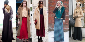 Gonna maxi e cappotto di diverse lunghezze