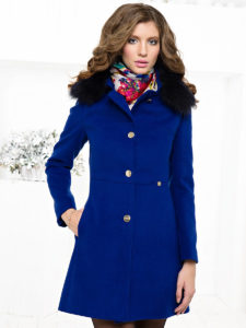 Manteau bleu femme