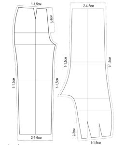 dessin de base d'un pantalon pour femme