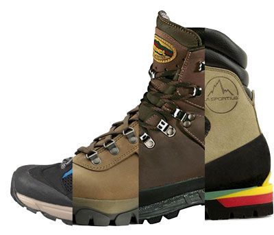 trekking boots with different lasts