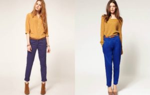 Modelle von Damen-Chinos