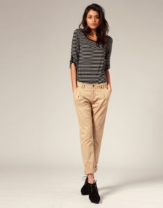 pantaloni chino bej