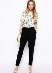 black high waist trousers