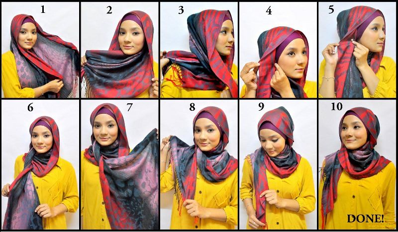 hvordan man binder en smuk hijab