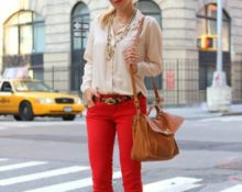 what to wear with red pants