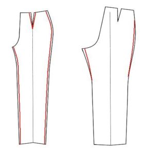 how to sew trousers with arrows