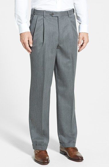 Trousers with pintucks