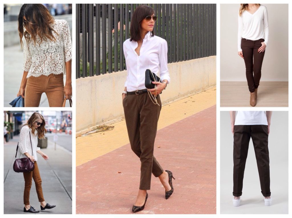 Que porter avec un pantalon marron pour femme