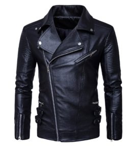 jaqueta biker de pell