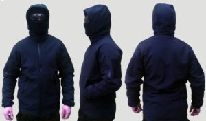 softshell jacket front and back