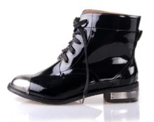 patent leather boots