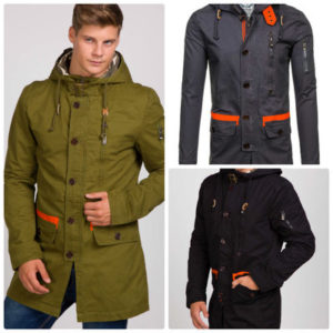 men's parka in dark colors